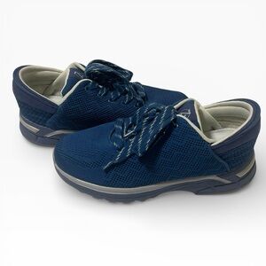 ZEBA Shoes Size 8 Hands Free Slip On Sneakers Blue Knit Walking Casual Comfort